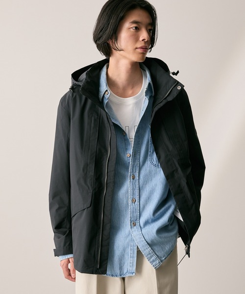 AIGLE（エーグル）の「GORE-TEX 防風 防水 透湿 ゴアテックス 2レイヤー ジャケット RP フード取り外し可（マウンテンパーカー・メンズ・ブラック/ホワイト/モスグリーン・XS/XL/S/L/M/XXL）」の14枚目の写真