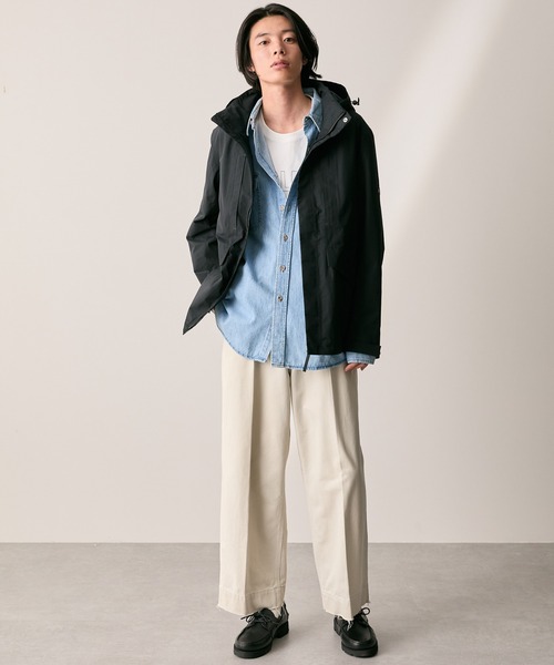 AIGLE（エーグル）の「GORE-TEX 防風 防水 透湿 ゴアテックス 2レイヤー ジャケット RP フード取り外し可（マウンテンパーカー・メンズ・ブラック/ホワイト/モスグリーン・XS/XL/S/L/M/XXL）」の12枚目の写真
