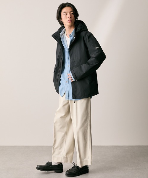 AIGLE（エーグル）の「GORE-TEX 防風 防水 透湿 ゴアテックス 2レイヤー ジャケット RP フード取り外し可（マウンテンパーカー・メンズ・ブラック/ホワイト/モスグリーン・XS/XL/S/L/M/XXL）」の13枚目の写真