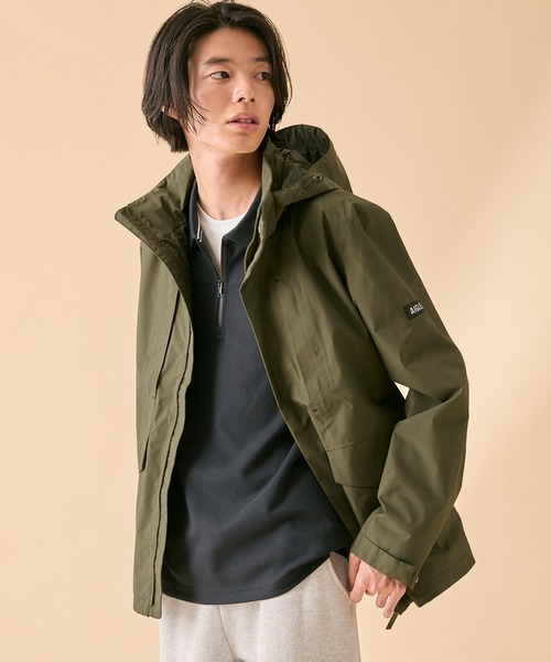 AIGLE（エーグル）の「GORE-TEX 防風 防水 透湿 ゴアテックス 2レイヤー ジャケット RP フード取り外し可（マウンテンパーカー・メンズ・ブラック/ホワイト/モスグリーン・XS/XL/S/L/M/XXL）」の6枚目の写真
