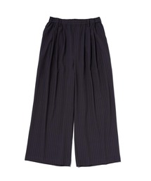 【L's】LONG WIDE PANTS T/PU(PRINT)/ロングワイドパンツ ストライププリント