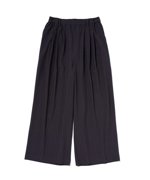 THOUSAND MILE(サウザンドマイル)の「【L's】LONG WIDE PANTS T/PU(PRINT)/ロングワイドパンツ ストライププリント(その他パンツ・レディース・グレー系その他/ブルー系その他・M/L)」の1枚目の写真