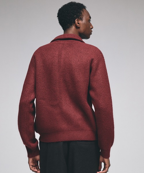 専用EMPORIO ARMANI/ドライバーズニット/レザー/ダブルジップ セール】Double Zip Drivers Knit / ダブルジップドライバーズニット