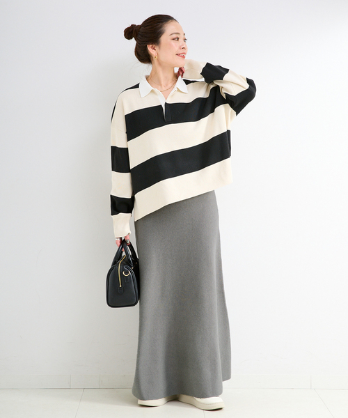 B.C STOCK（ベーセーストック）の「手洗い可 / 吸湿発熱 / ソリストヒートフレアスカート（スカート・レディース・ブラック/ベージュ/チャコールグレー・FREE）」の10枚目の写真