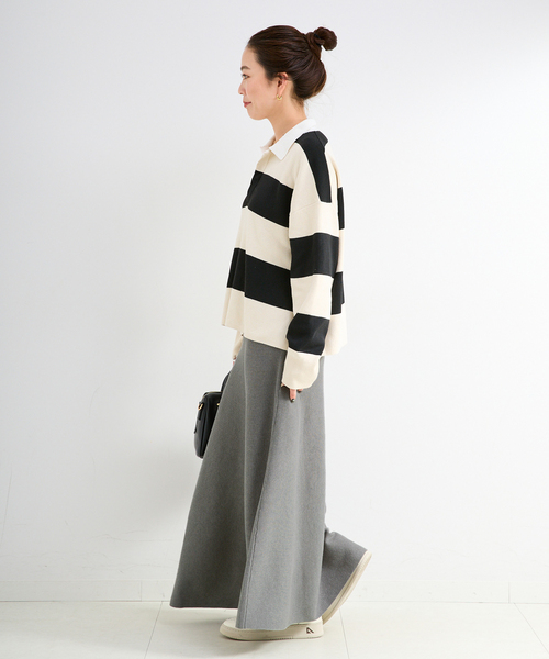 B.C STOCK（ベーセーストック）の「手洗い可 / 吸湿発熱 / ソリストヒートフレアスカート（スカート・レディース・ブラック/ベージュ/チャコールグレー・FREE）」の11枚目の写真