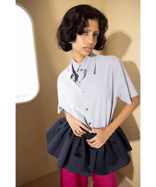 G.V.G.V.（ジーヴィージーヴィー）の「DOUBLE COLLAR SHIRT（シャツ/ブラウス・レディース・ブルー/ホワイト・ONE SIZE）」の2枚目の写真