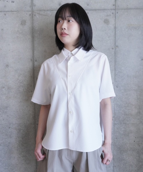 G.V.G.V.（ジーヴィージーヴィー）の「DOUBLE COLLAR SHIRT（シャツ/ブラウス・レディース・ブルー/ホワイト・ONE SIZE）」の3枚目の写真