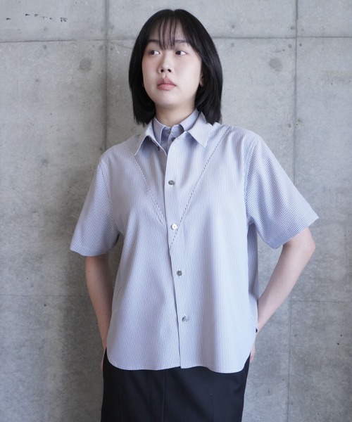 G.V.G.V.（ジーヴィージーヴィー）の「DOUBLE COLLAR SHIRT（シャツ/ブラウス・レディース・ブルー/ホワイト・ONE SIZE）」の17枚目の写真
