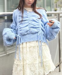 【5色展開】ドロストシャギーニット