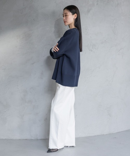 A part by（アパートバイ）の「Apbカーブデニムパンツ（デニムパンツ・レディース・ライトブルー/オフホワイト・MEDIUM/SMALL）」の4枚目の写真