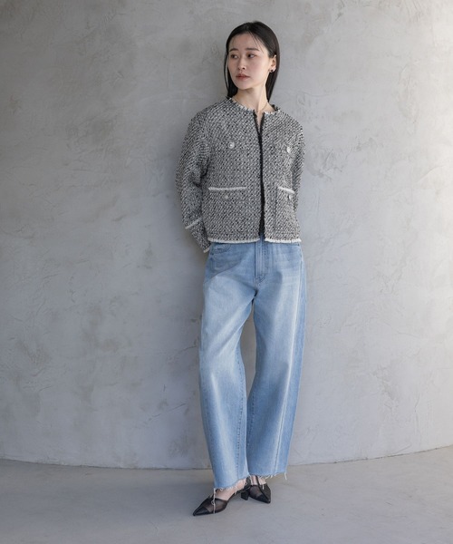 A part by（アパートバイ）の「Apbカーブデニムパンツ（デニムパンツ・レディース・ライトブルー/オフホワイト・MEDIUM/SMALL）」の16枚目の写真