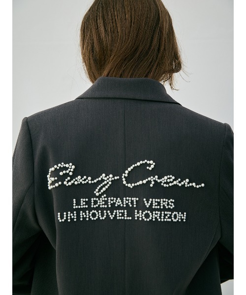 EIMY ISTOIRE(エイミーイストワール)の「EIMYパールロゴテーラードジャケット(テーラードジャケット・レディース・チャコールグレー/オフホワイト・F)」の11枚目の写真