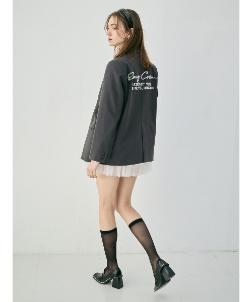 EIMY ISTOIRE(エイミーイストワール)の「EIMYパールロゴテーラードジャケット(テーラードジャケット・レディース・チャコールグレー/オフホワイト・F)」の14枚目の写真