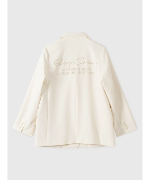 EIMY ISTOIRE(エイミーイストワール)の「EIMYパールロゴテーラードジャケット(テーラードジャケット・レディース・チャコールグレー/オフホワイト・F)」の22枚目の写真