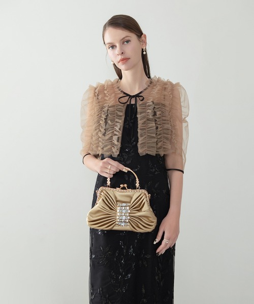 セール】【LEJA】チュールフリルボレロフラワースパンコールIライン