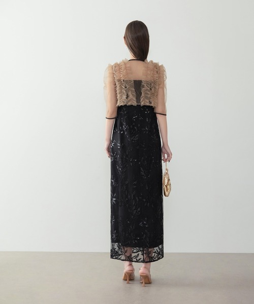 セール】【LEJA】チュールフリルボレロフラワースパンコールIライン