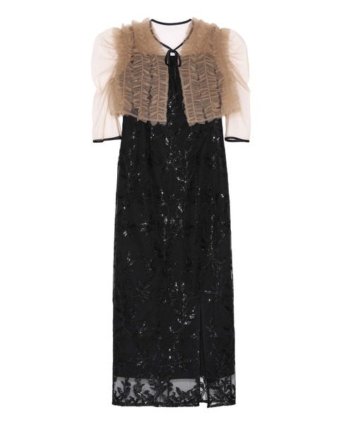 セール】【LEJA】チュールフリルボレロフラワースパンコールIライン