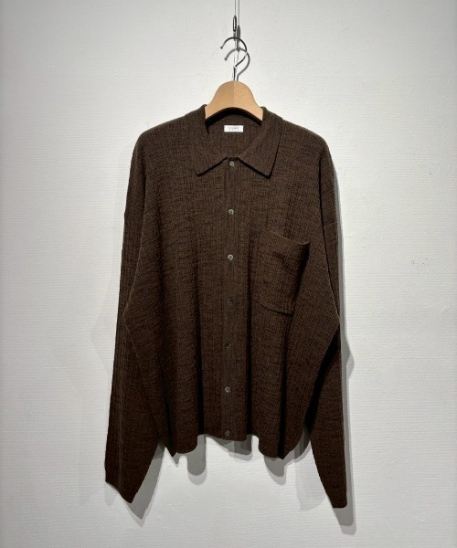 crepuscule（クレプスキュール）の「crepuscule Crepe Knit Shirt (2601-006)（シャツ/ブラウス・メンズ・ブラウン/ブラック・1/2）」の18枚目の写真