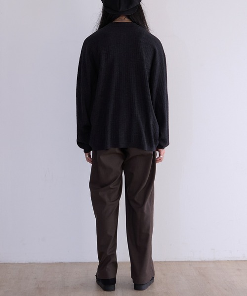 crepuscule（クレプスキュール）の「crepuscule Crepe Knit Shirt (2601-006)（シャツ/ブラウス・メンズ・ブラウン/ブラック・1/2）」の5枚目の写真