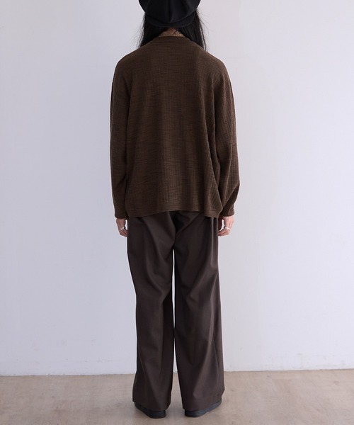crepuscule（クレプスキュール）の「crepuscule Crepe Knit Shirt (2601-006)（シャツ/ブラウス・メンズ・ブラウン/ブラック・1/2）」の12枚目の写真