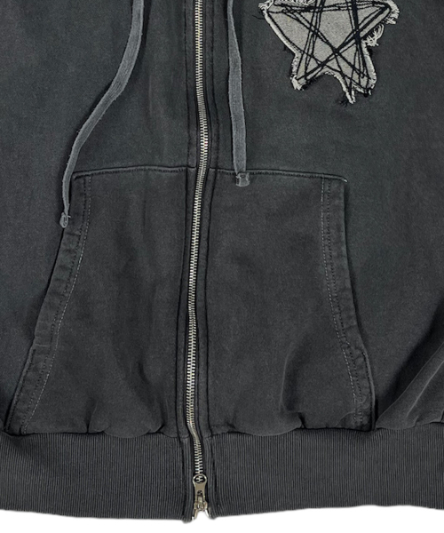 SK8ER ROCK(スケーターロック)の「Doodle Star Pigment Hood Zip-up (Charcoal)(ベスト・レディース・その他・ONE SIZE)」の5枚目の写真