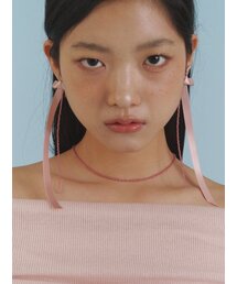 Long Long Love Ribbon Earrings_PK