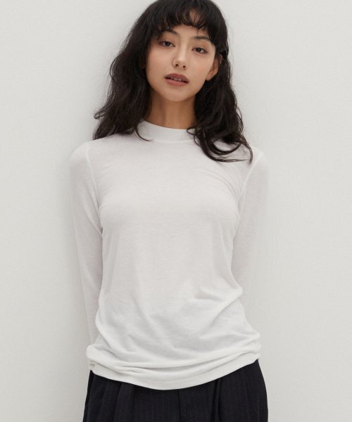 RAVEROUS(レイバーロス)の「ウールライクベーシックTシャツホワイト(Tシャツ/カットソー・レディース・その他・1)」の3枚目の写真