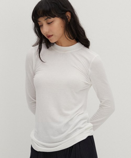 RAVEROUS(レイバーロス)の「ウールライクベーシックTシャツホワイト(Tシャツ/カットソー・レディース・その他・1)」の4枚目の写真