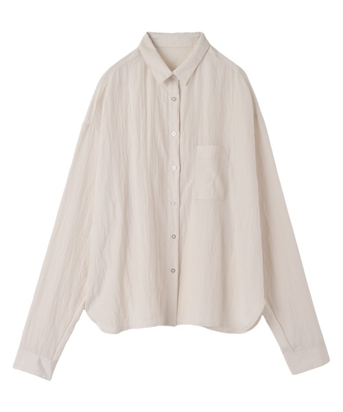 AKTE（アクテ）の「オーバークリンクルシャツ（シャツ/ブラウス・レディース・ホワイト/ペールイエロー/ベビーピンク・FREE）」の2枚目の写真