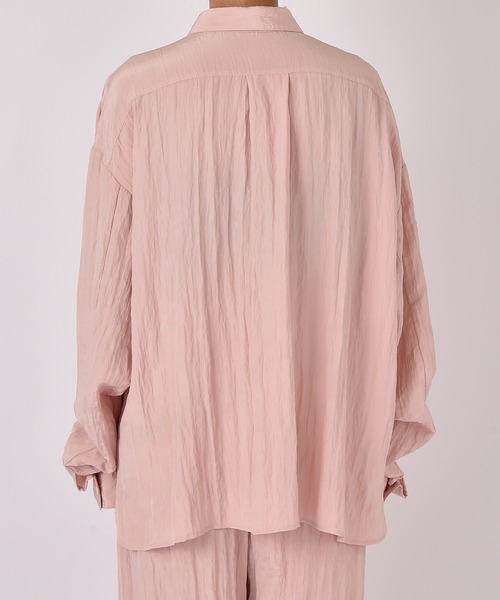 AKTE（アクテ）の「オーバークリンクルシャツ（シャツ/ブラウス・レディース・ホワイト/ペールイエロー/ベビーピンク・FREE）」の9枚目の写真