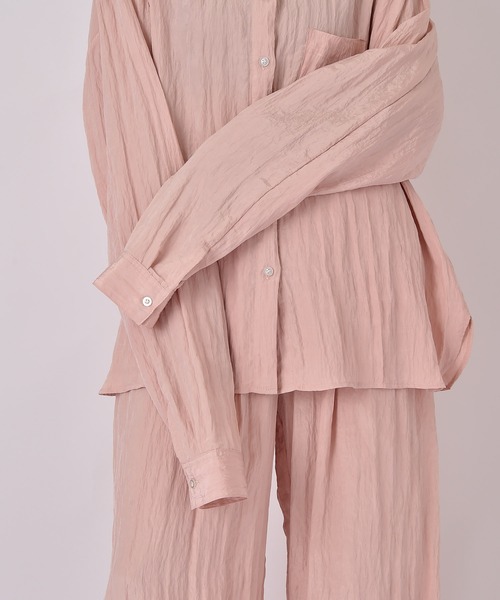 AKTE（アクテ）の「オーバークリンクルシャツ（シャツ/ブラウス・レディース・ホワイト/ペールイエロー/ベビーピンク・FREE）」の12枚目の写真