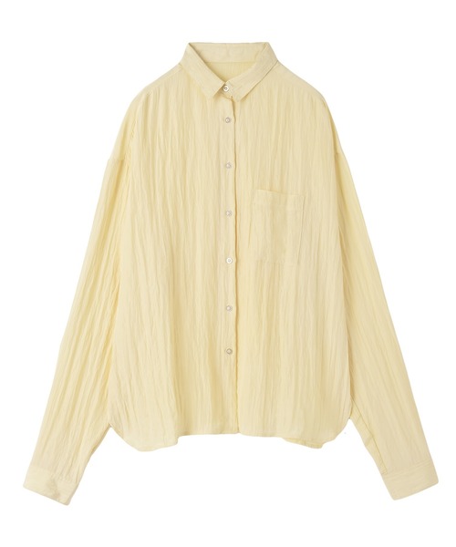 AKTE（アクテ）の「オーバークリンクルシャツ（シャツ/ブラウス・レディース・ホワイト/ペールイエロー/ベビーピンク・FREE）」の15枚目の写真