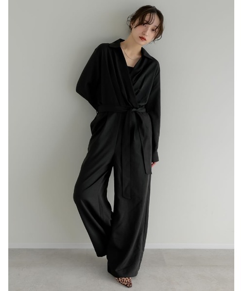 [2026S/S COLLECTION][低身長/高身長サイズ有]ポーラカシュクールオールインワン
