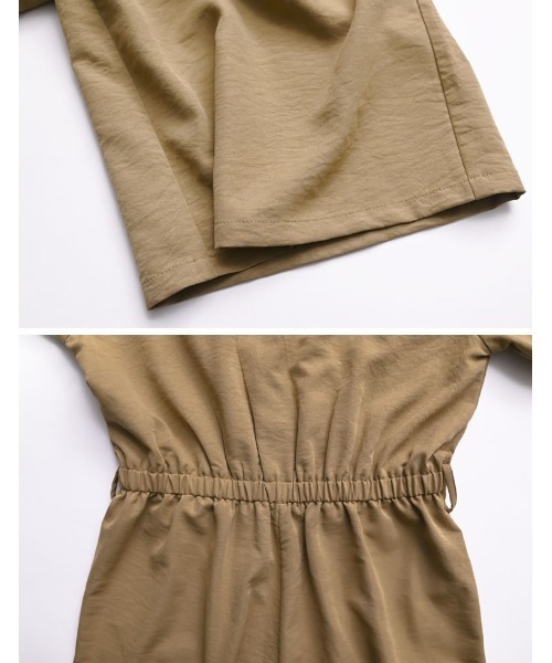 Re:EDIT（リエディ）の「[2026S/S COLLECTION][低身長/高身長サイズ有]ポーラカシュクールオールインワン（つなぎ/オールインワン・レディース・チャコールグレー/ブラック/ベージュ・SHORT/MEDIUM/TALL/LARGE）」の19枚目の写真