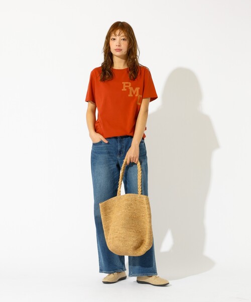 MADE IN MADA（メイドインマダ）の「【MADE IN MADA /メイドインマダ】ALICE MM BAG：ラフィアバッグ（かごバッグ・レディース・モカ/グレー・フリー）」の4枚目の写真