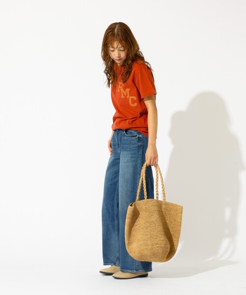 MADE IN MADA（メイドインマダ）の「【MADE IN MADA /メイドインマダ】ALICE MM BAG：ラフィアバッグ（かごバッグ・レディース・モカ/グレー・フリー）」の5枚目の写真
