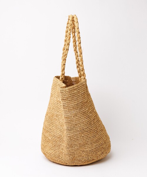 MADE IN MADA（メイドインマダ）の「【MADE IN MADA /メイドインマダ】ALICE MM BAG：ラフィアバッグ（かごバッグ・レディース・モカ/グレー・フリー）」の13枚目の写真