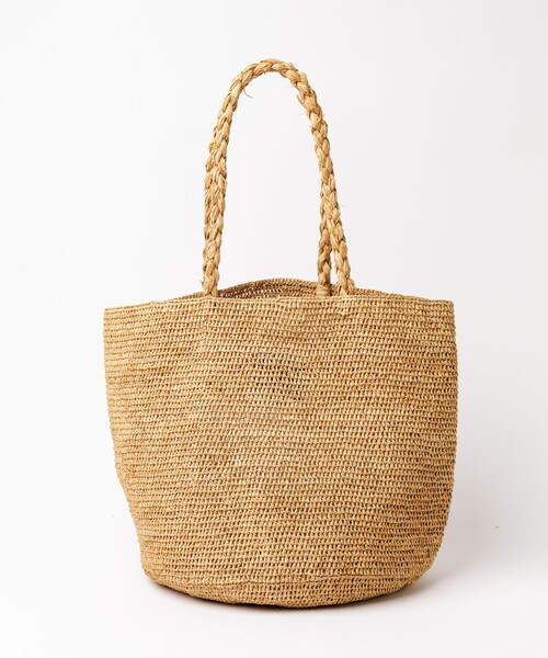 MADE IN MADA（メイドインマダ）の「【MADE IN MADA /メイドインマダ】ALICE MM BAG：ラフィアバッグ（かごバッグ・レディース・モカ/グレー・フリー）」の14枚目の写真