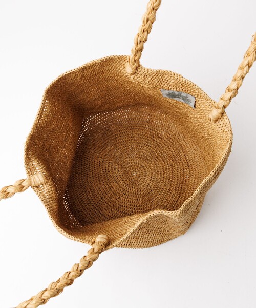 MADE IN MADA（メイドインマダ）の「【MADE IN MADA /メイドインマダ】ALICE MM BAG：ラフィアバッグ（かごバッグ・レディース・モカ/グレー・フリー）」の19枚目の写真