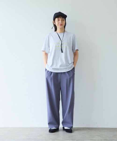 yuni（ユニ　）の「PHILODENDRON embroidely Tshirt（Tシャツ/カットソー・レディース・グレー/ホワイト・FREE）」の7枚目の写真