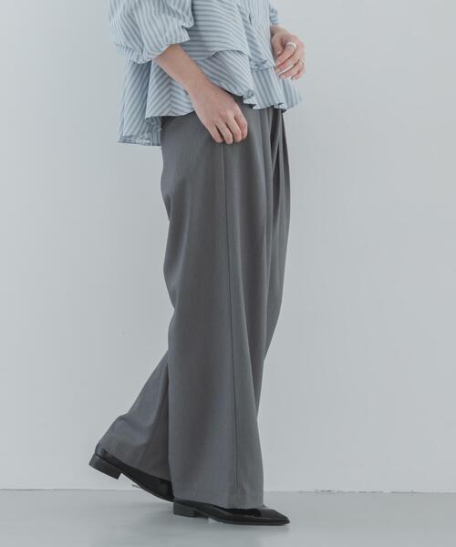 URBAN RESEARCH Sonny Label（アーバンリサーチサニーレーベル）の「ダブルタックワイドイージーパンツ（その他パンツ・レディース・グレー/ブラック・38/36）」の5枚目の写真