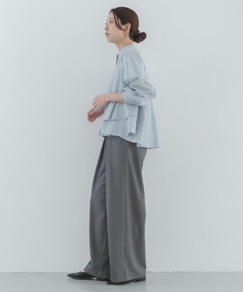 URBAN RESEARCH Sonny Label（アーバンリサーチサニーレーベル）の「ダブルタックワイドイージーパンツ（その他パンツ・レディース・グレー/ブラック・38/36）」の8枚目の写真