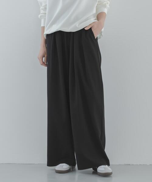 URBAN RESEARCH Sonny Label（アーバンリサーチサニーレーベル）の「ダブルタックワイドイージーパンツ（その他パンツ・レディース・グレー/ブラック・38/36）」の15枚目の写真