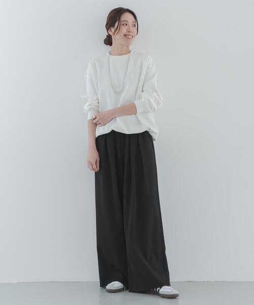 URBAN RESEARCH Sonny Label（アーバンリサーチサニーレーベル）の「ダブルタックワイドイージーパンツ（その他パンツ・レディース・グレー/ブラック・38/36）」の20枚目の写真