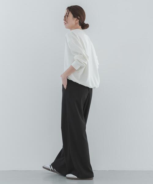 URBAN RESEARCH Sonny Label（アーバンリサーチサニーレーベル）の「ダブルタックワイドイージーパンツ（その他パンツ・レディース・グレー/ブラック・38/36）」の21枚目の写真