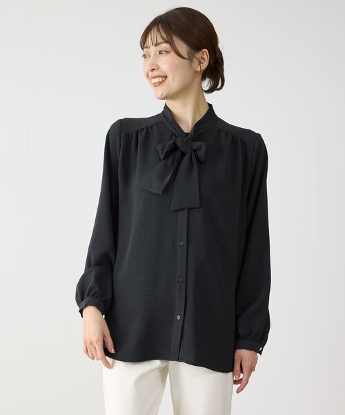 Jayro(ジャイロ)の「ボウタイブラウス(シャツ/ブラウス・レディース・ベージュ/ホワイト系その他2/ブラック・M)」の18枚目の写真