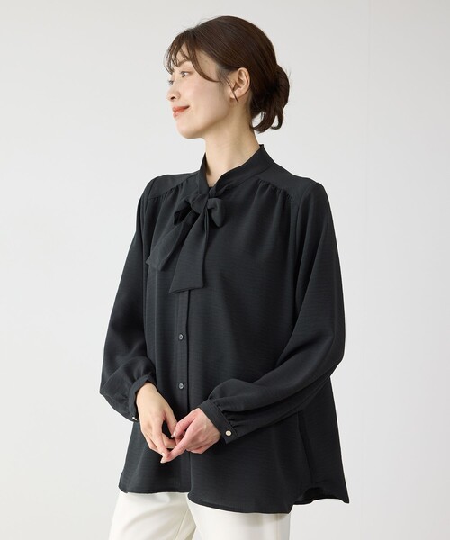 Jayro(ジャイロ)の「ボウタイブラウス(シャツ/ブラウス・レディース・ベージュ/ホワイト系その他2/ブラック・M)」の20枚目の写真