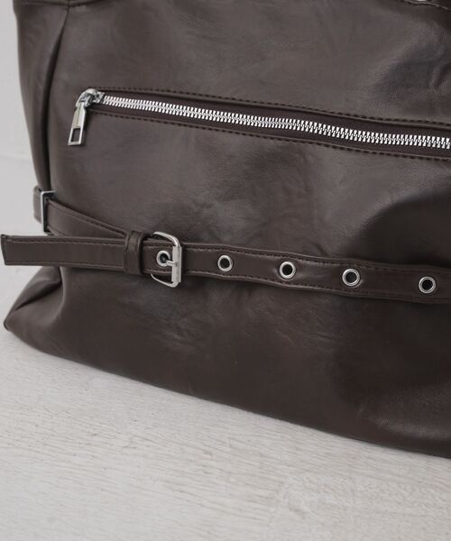 RETRO GIRL（レトロガール）の「ベルトデザイントート（ショルダーバッグ・レディース・ブラウン/オフホワイト/ブラック・ONE SIZE）」の18枚目の写真