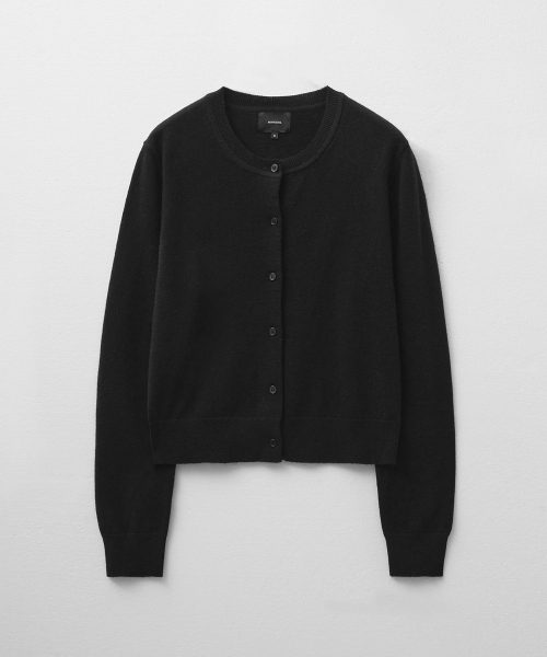 MONGDOL(モンドル)の「ウールカシミヤラウンドネックカーディガン ブラック MDCD026BLACK(カーディガン/ボレロ・レディース・その他・MEDIUM/SMALL)」の6枚目の写真