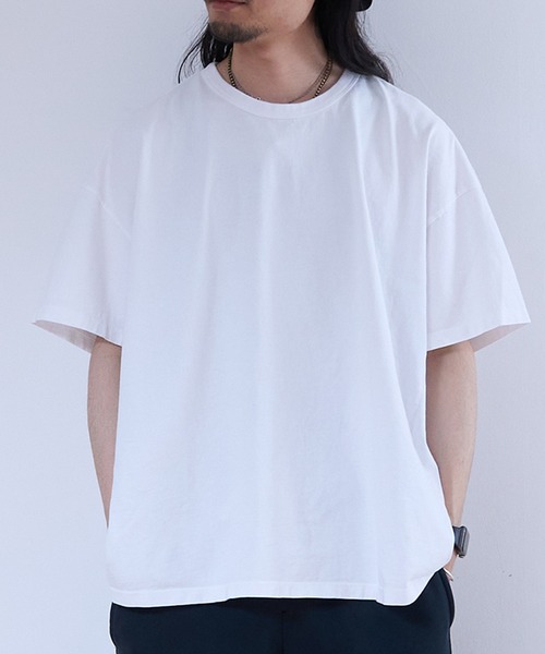 LES TIEN(レスティエン)の「LES TIEN BINDED NECK OVERSIZED TEE (HV-2092)(Tシャツ/カットソー・メンズ・ネイビー/ホワイト/ブラック/ブラック系その他2・SMALL/LARGE/MEDIUM)」の5枚目の写真